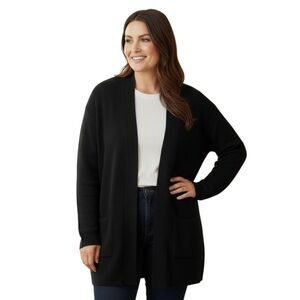 GAP XXL Black Ribbed Lightweight Cardigan Cover Up R $59